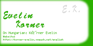 evelin korner business card